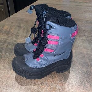 Columbia Kids' Black and Pink Snow Boots